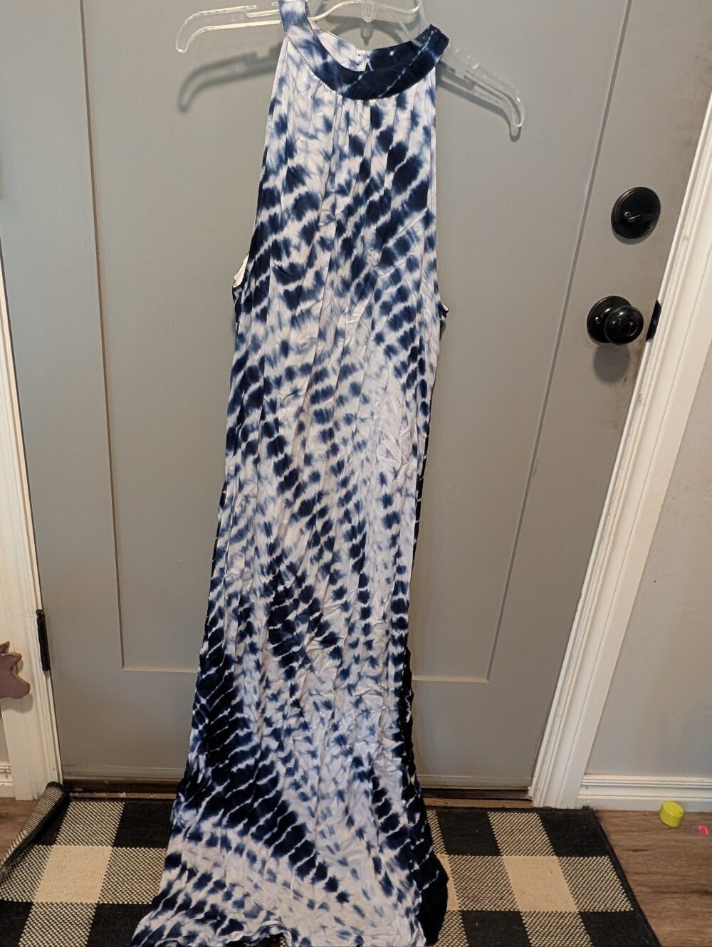 Navy/White Tie Dye Dress